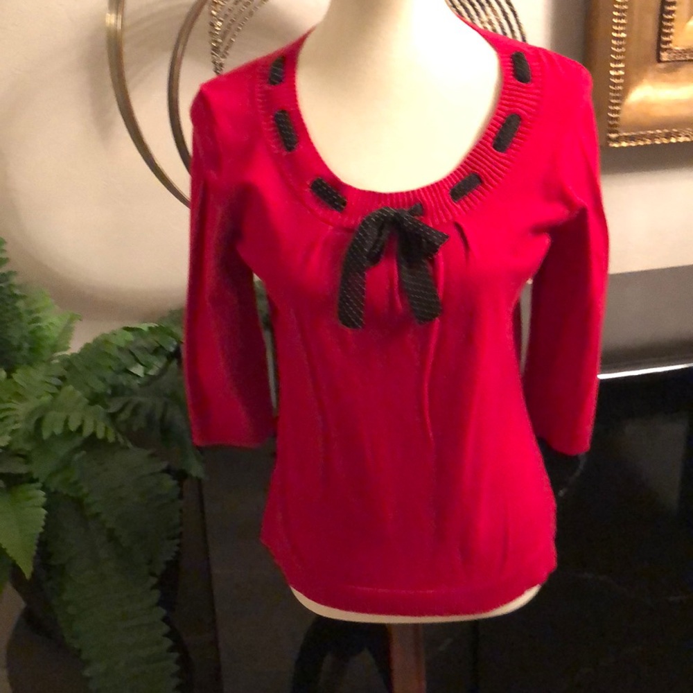 SZ S   MERCER Street RED WITH BLACK AND WHITE Tie